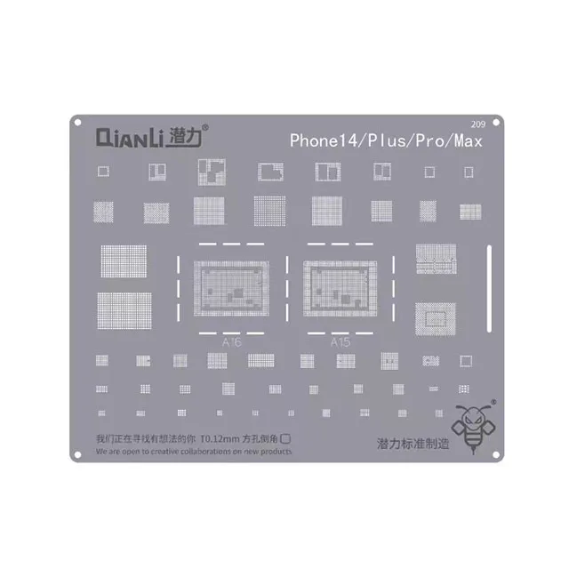 Qianli BGA Reballing Stencil for iPhone 13 12 11 Pro Max XS XR X 8 7 6S 6 IC Chip CPU Tin Planting Soldering Template