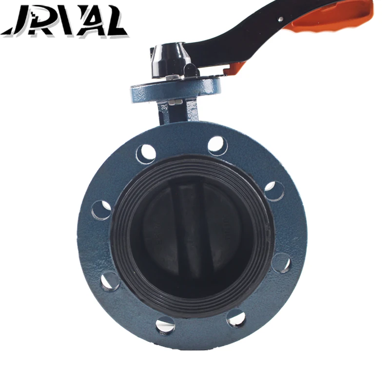 large size DN800 PN10 PN16 ductile iron body DI disc gear worm operated double flange butterfly valve