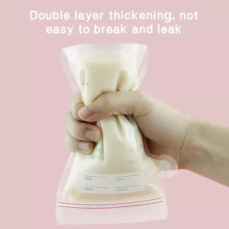 Customizable 30 Count Breast Milk Bags Hygienically Pre-Sealed Breastmilk Storage Bags BPAFree White Breast Milk Storage Bag