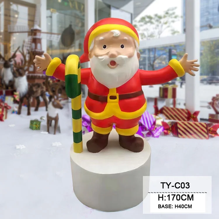 Лидер продаж статуи Санта-Клауса из смолы и стекловолокна