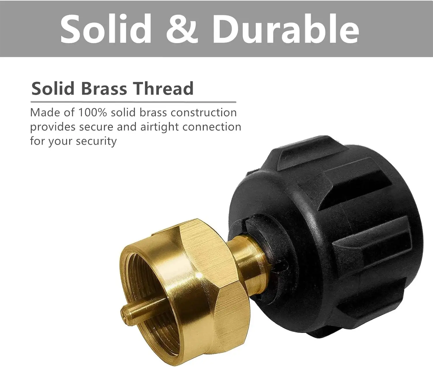 Propane Refill Adapter, LP Gas Cylinder Tank Coupler - Fits QCC1 / Type1 Propane tank and 1 lb Throwaway Disposable Cylinder Pro