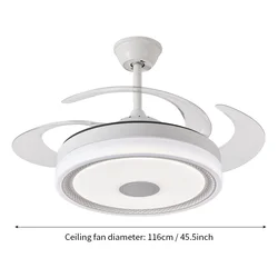 Manufacturers wholesale Home Appliances Abs Blades Dc Bldc Remote Control Invisible Ceiling Fan Lamp