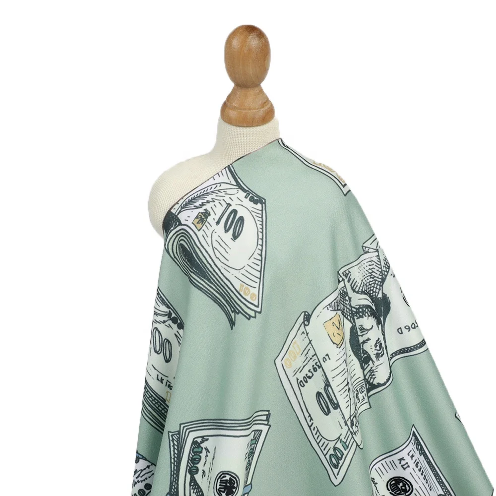 digital print double brushed poly DBP dress material polyester baby jersey fabric