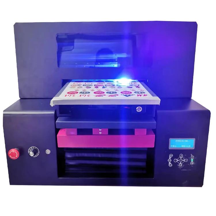 Hot selling 3060 a3 uv flatbed printer Crystal label printer machine with double XP600 print head
