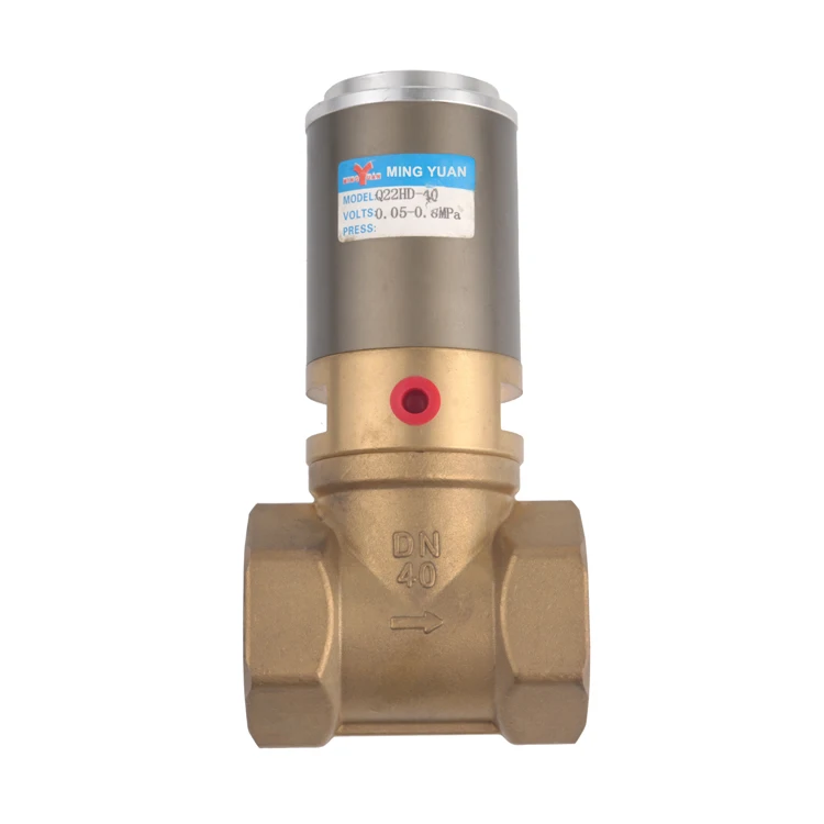 Q22HD Pneumatic Control Valve Brass Body Single Double Acting Piston Good Sealing Performance General OEM Customizable