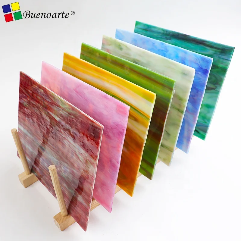 Speckled Stained Glass Sheet - Variety Color - Tiffany Glass Mosaic and Mosaic Glass for DIY Art Hobby