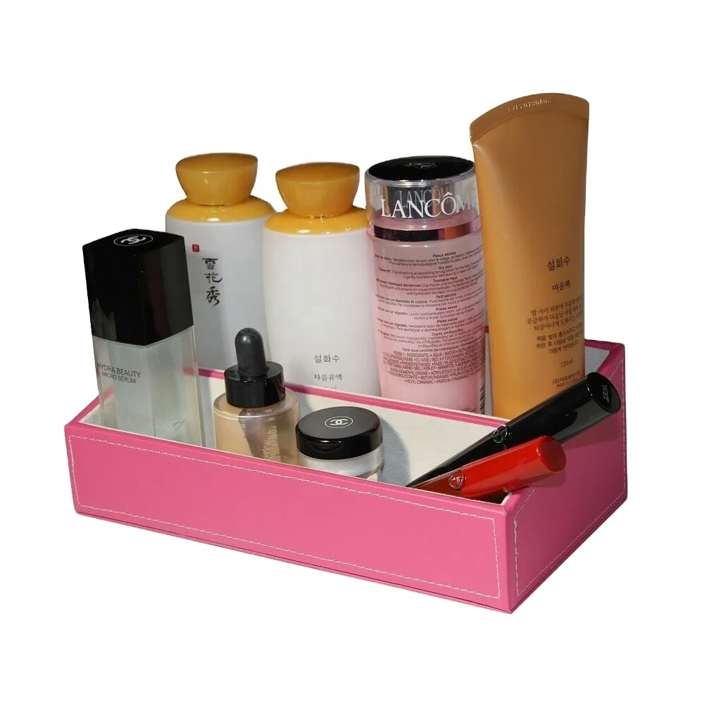 LG8108 Multi-purpose PU Leather Desk Cosmetics Storage Case  Sundries Organizer Remote Control Holder
