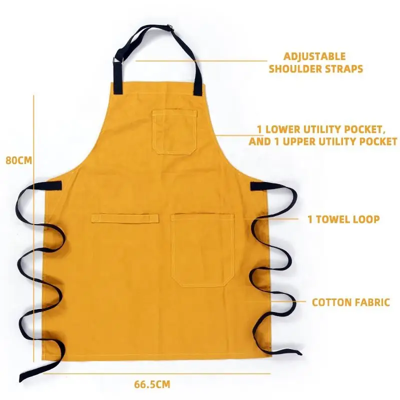 Custom Eco-Friendly Recycled RPET Cotton Restaurant Cooking Kitchen Uniform Apron