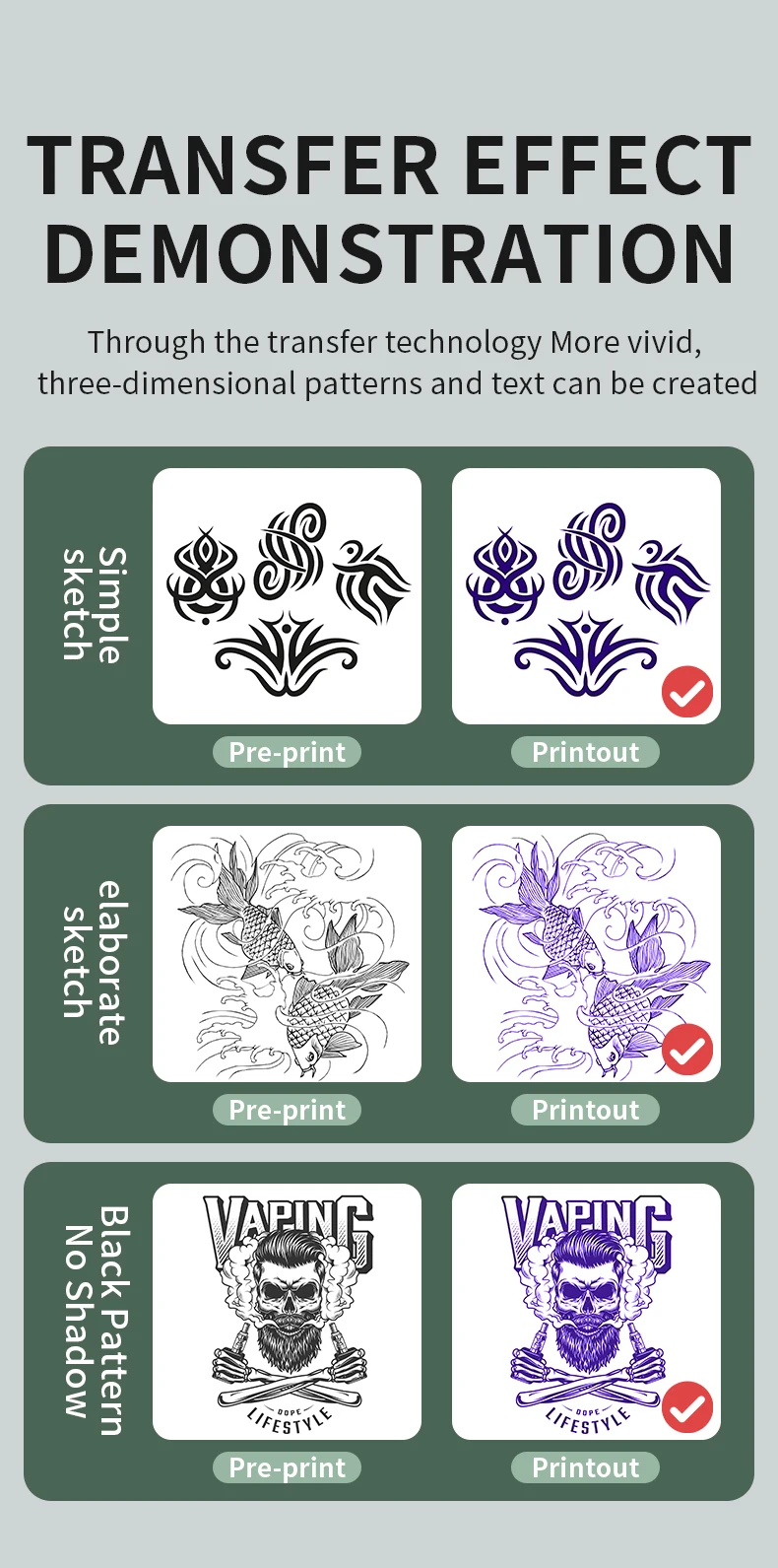 MHT-P8008 Top Quality Factory Stencil Printer Tattoo Transfer Machine Japanese Traditional Tattoo Stencil Printer