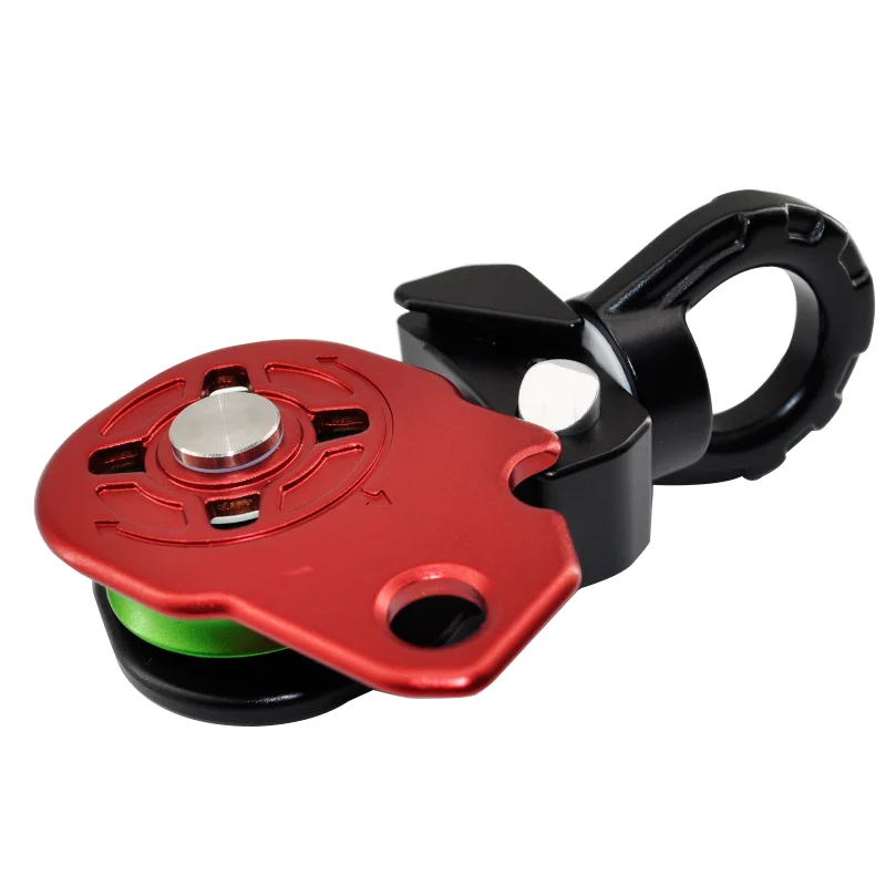 Anodized 7075 Aluminum Alloy Material 36kN Single Swivel Pulley Suitable for Arborist Aerial Work Industrial Use