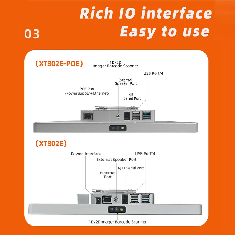 XT802E XTIOT Payment Touch Screen Pos Terminal Self Checkout QR Pos Terminal Price Checker