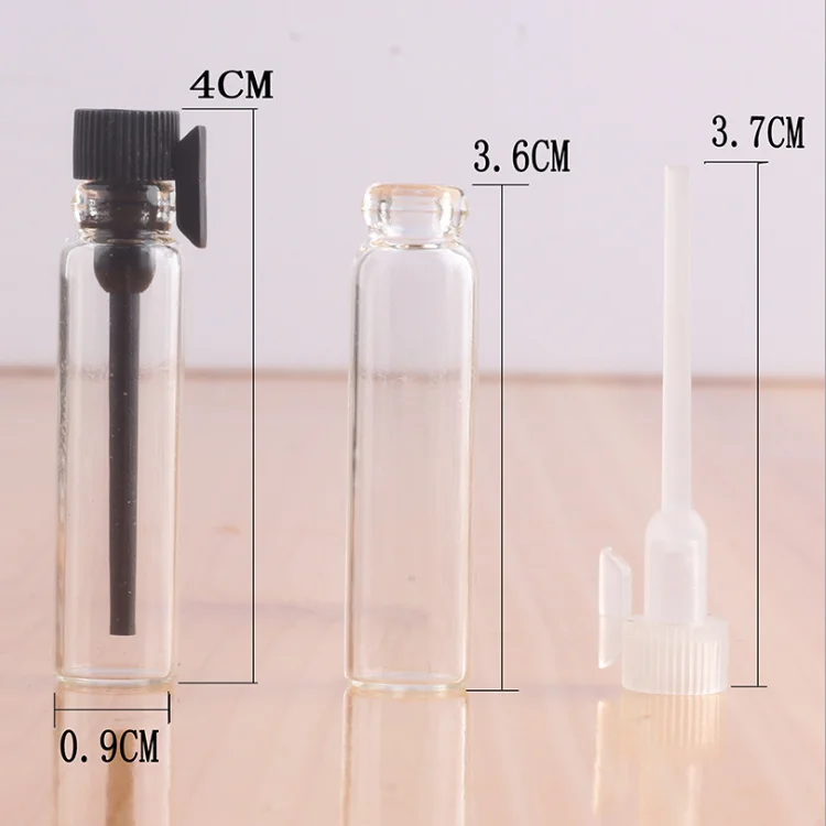 2 ml 0.5ml 1 ml transparent small glass vial glass tube bottle 2ml perfume glass bottle sample perfume tester vial