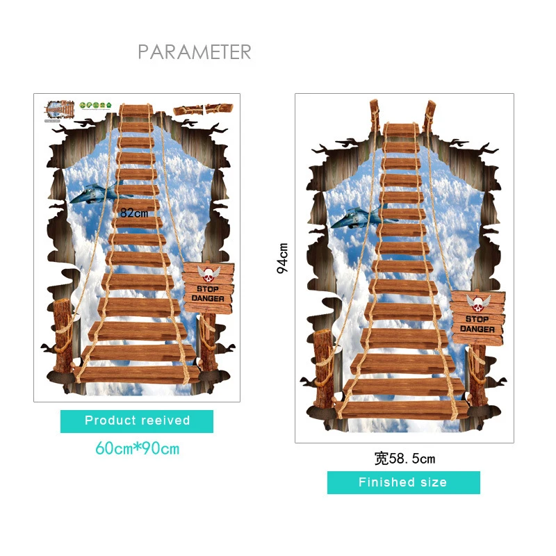 New Large Cosmic Space Star Bridge 3d Wall Sticker Home Decoration