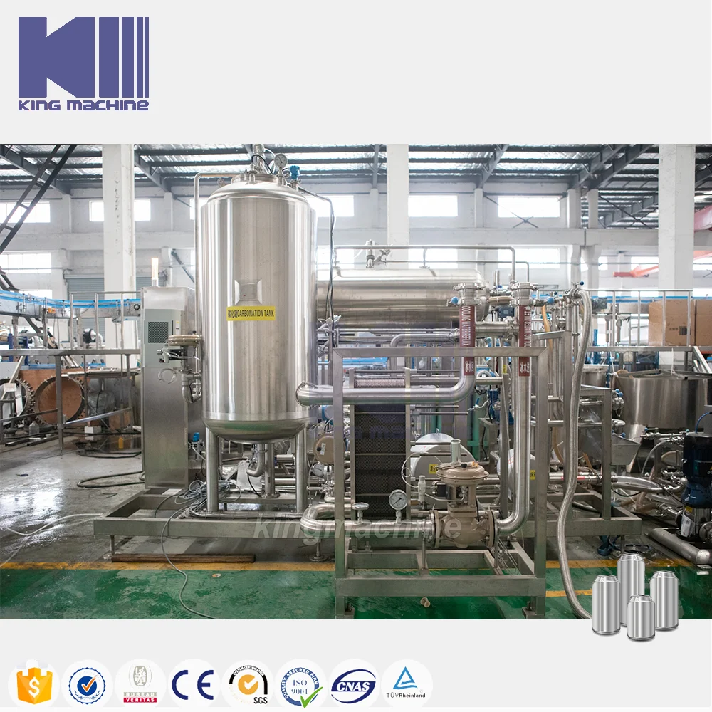 2023 New Tech 750ml 500ml Carbonated Can Filling Sealing Machine Carbonate