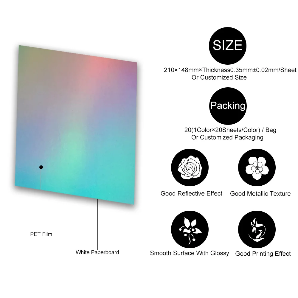 A5 Metallic Copper Foil Cardstock Sheets for Arts and Crafts One-Sided