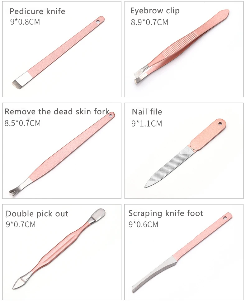 Professional Pedicure Kit Manicure Set Nail Care Tools 16 In 1 Stainless Steel Nail Clippers Tools