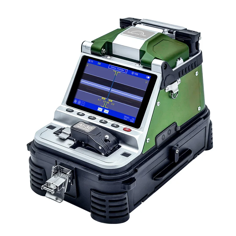 Signalfire Upgraded FTTH Fusion Splicer AI20 AI30 Core Alignment Splicing Machine with Built-in Electric One-step Fiber Cleaver