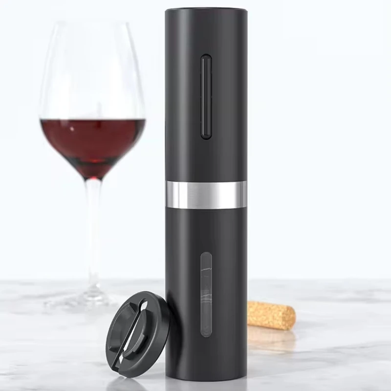 Custom Logo Automatic Corkscrew Wine Bottle Opener Wine Gift Set Wine Opener AA Battery Powered