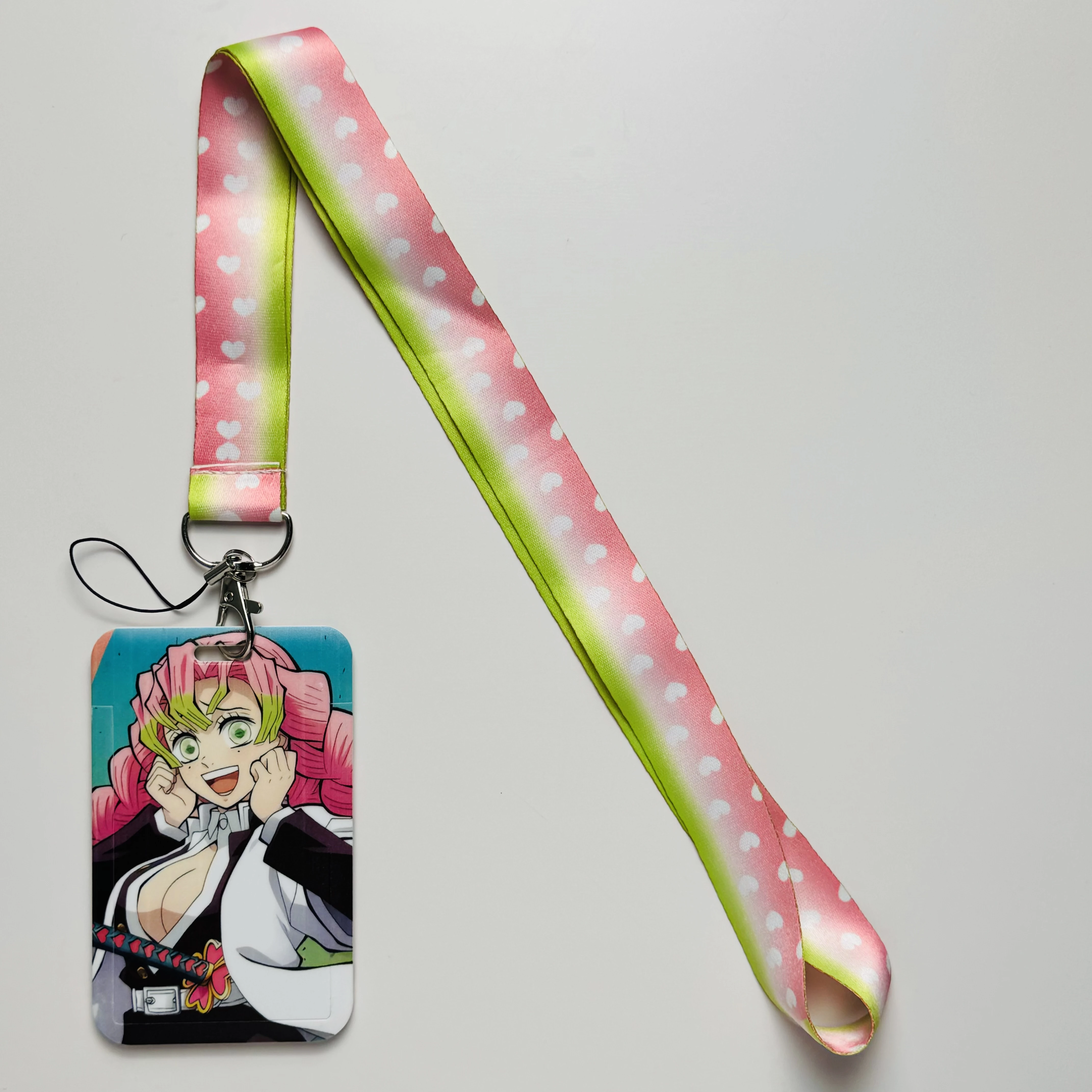 Manufacturers Direct Cartoon Card Cover Double-Sided Printed Plastic Bus Card Lanyard One Piece Anti-Loss Lanyard Card Clip