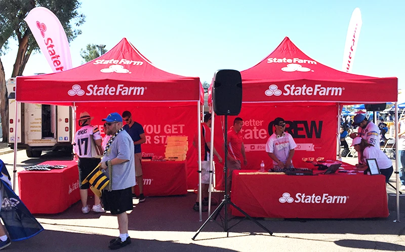 Trade show exhibition event marquee hexagonal aluminum full color printing advertising pop up canopy tent gazebo