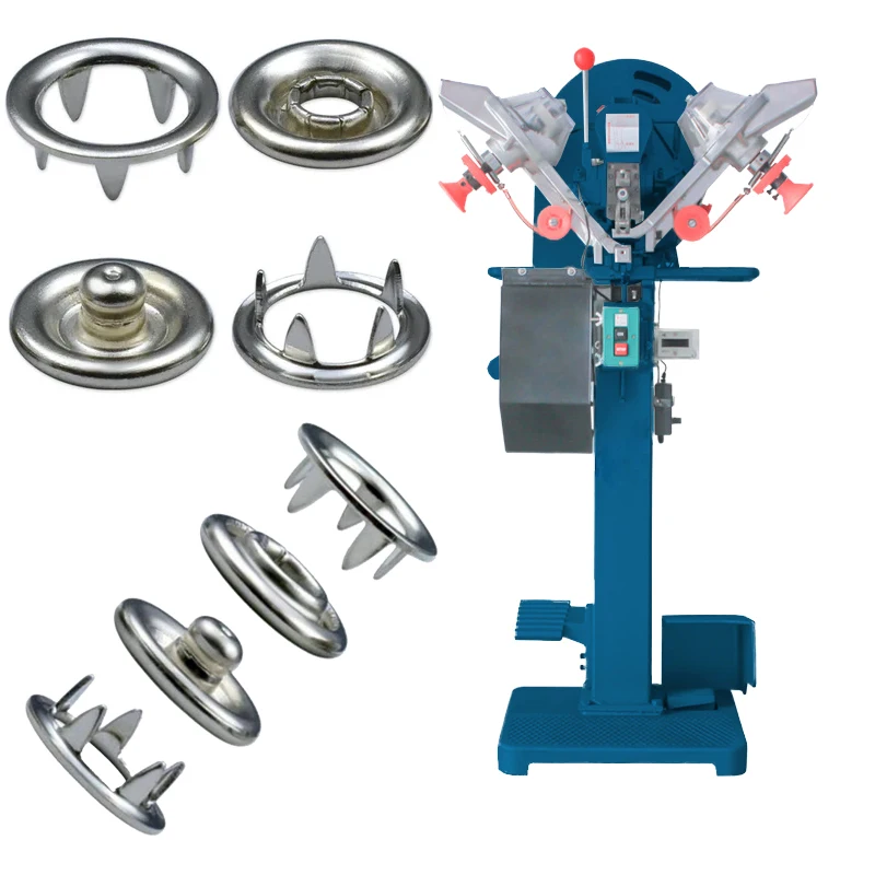 Factory Price Metal Snap Button Machine Fully Automatic Claw Snap Button Attach Machines Prong Snap Button Riveting Machine