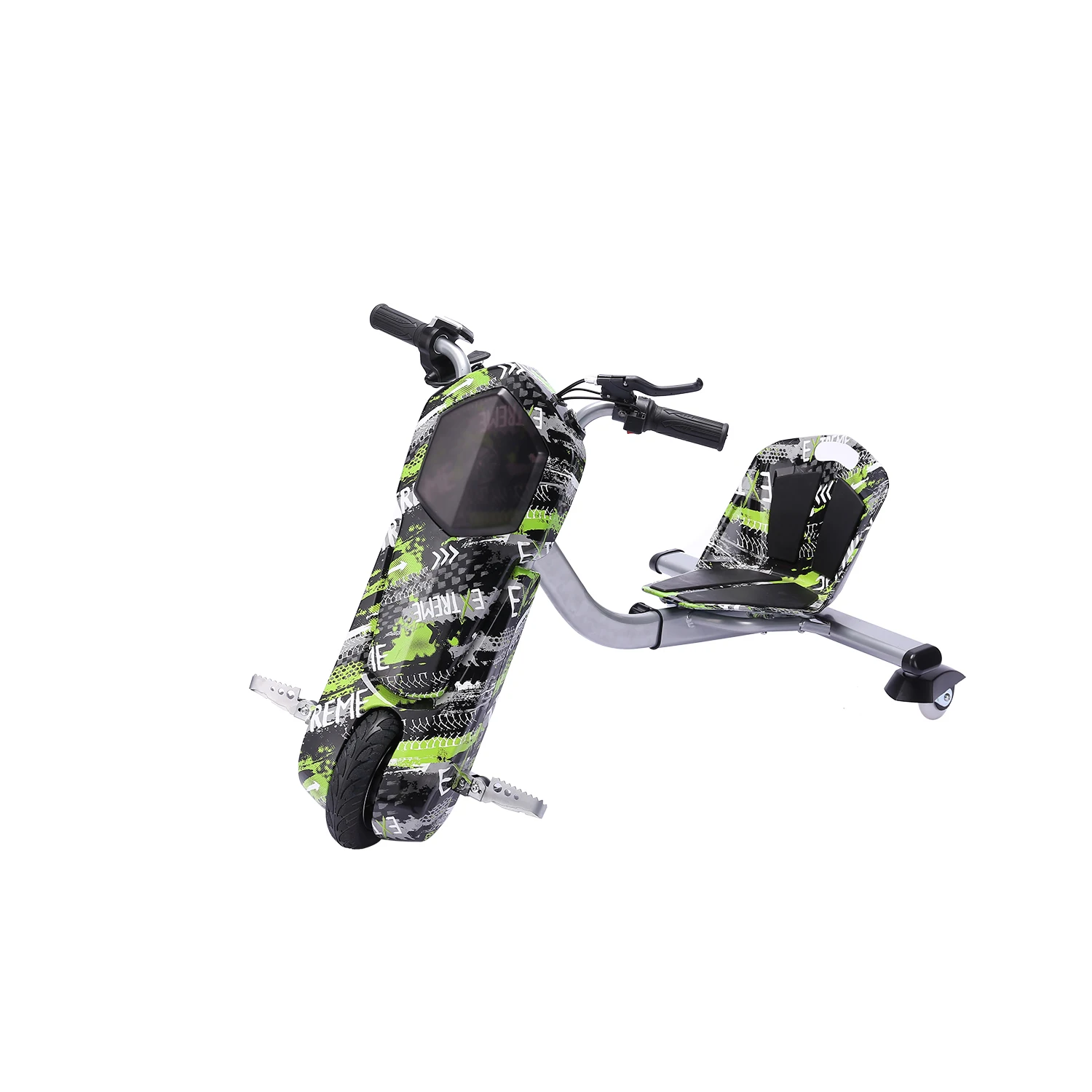 Kids Ride on Electric Scooter 360 Rotating Crazy Cart Speed up to 15km 3 Wheels Drifting Trike for