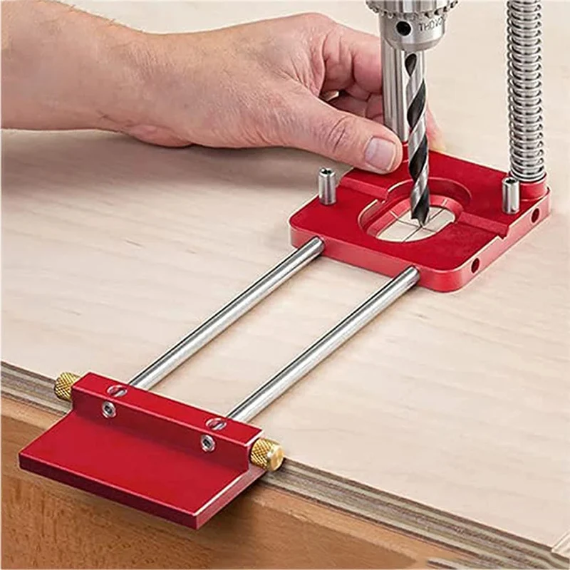 KEGRET Convenient Woodworking Tools Accurate Hole Puncher Drilling Jig 6/8/10mm Drill Bit For Handheld Carpenter Locator