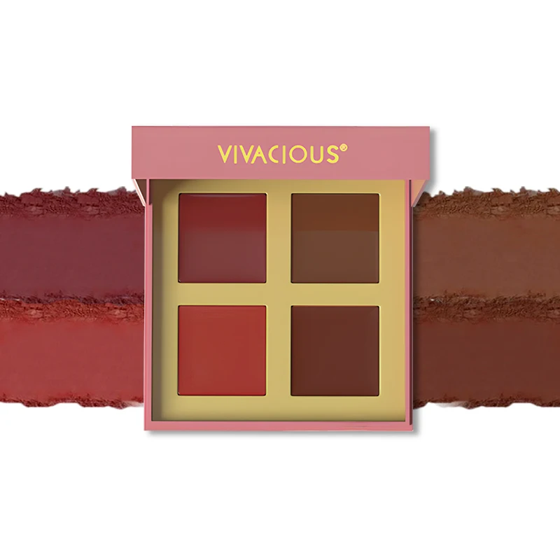 Makeup Creamy Blusher Private Label 3 in 1 Blush Vegan 4 colors Blushes palette