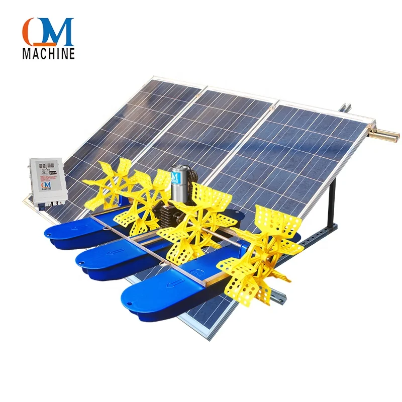 solar aerator 1.5hp 4wheels paddle wheel aerator ss304 frame best sale india