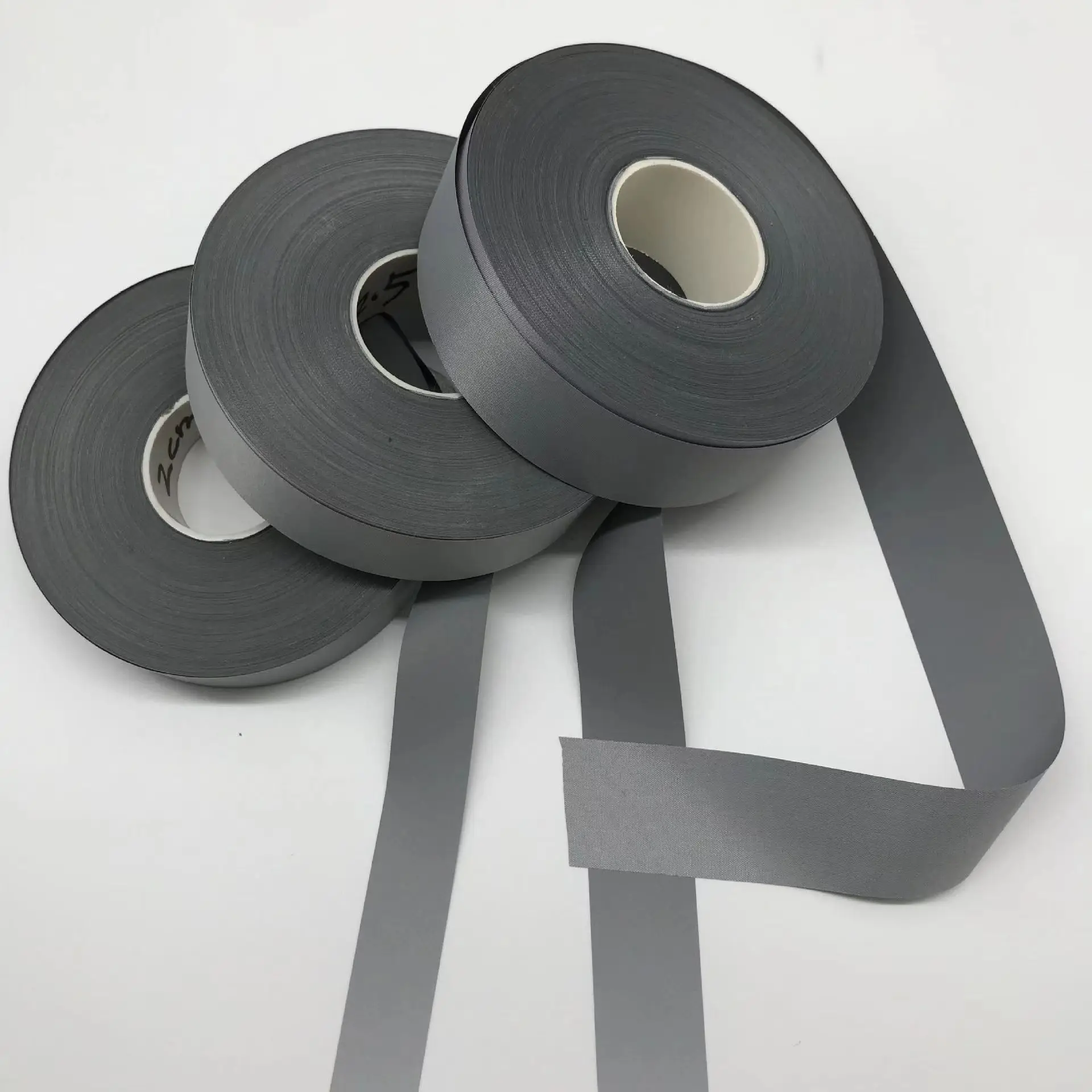 His Dark 100% Polyester High Visibility Reflective Fabric materials safety Tape strips for clothing
