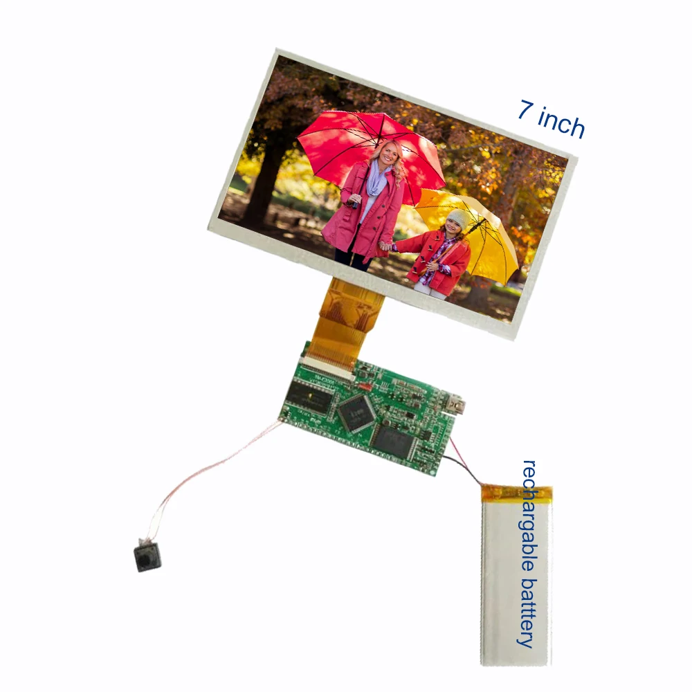2020 Digital lcd picture frame HD 1024*600 frameless screen 7 inch display module