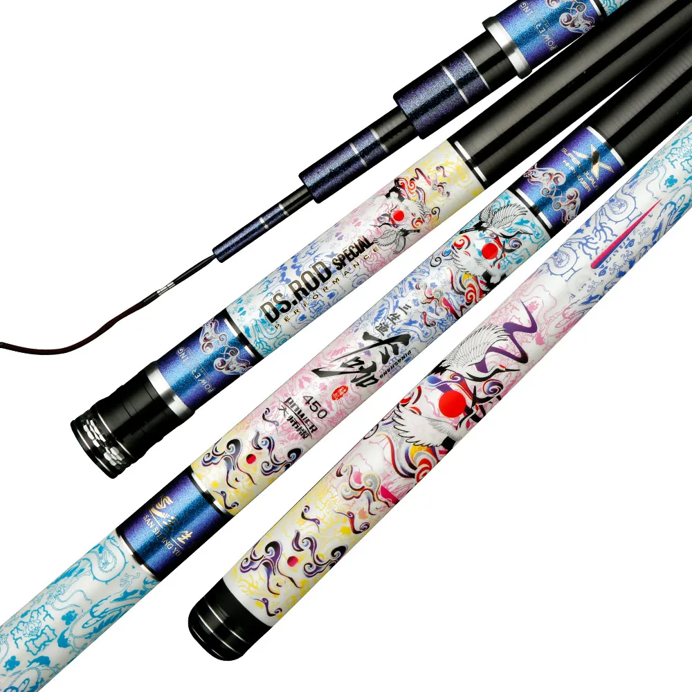 New Arrival Taiwan rod High carbon telescopic hand pole wholesale price Super hard lightweight carp fishing rods in stock