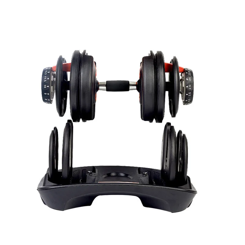 Gym Fitness Commercial Quick Lock Set Equipment Free Weights Workout Strength Bodybuilding Accessories 24kg Adjustable Dumbbell