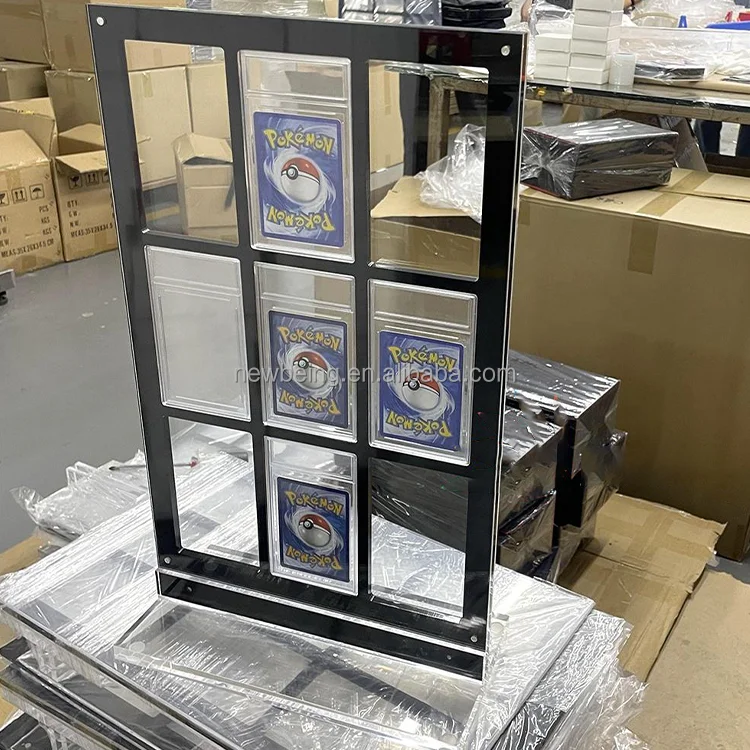 9 Slot Direct Manufacturer Acrylic Stand Pokemon Trading Graded Card Display Frame