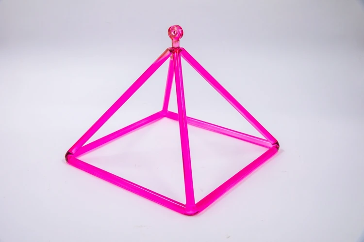 Beautiful In Colors Triangle Healing Purple Merkaba Crystal Singing Pyramids