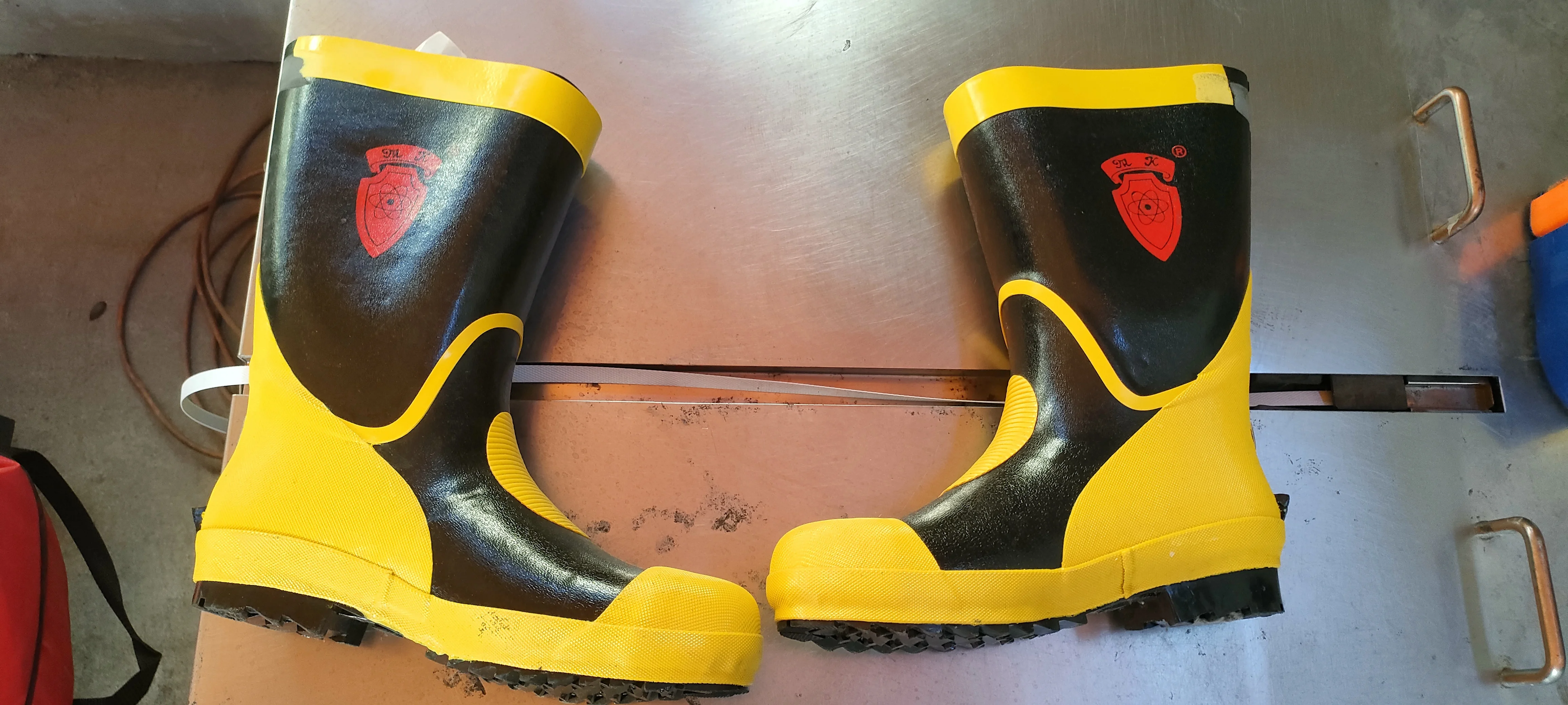 fire fighter fire fighting boots fireman safety chemical protective shoes