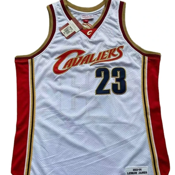 Летние мужские трикотажные изделия Cavaliers No. 23 James White, баскетбольные майки высокого качества, плотно вышитые баскетбольные майки