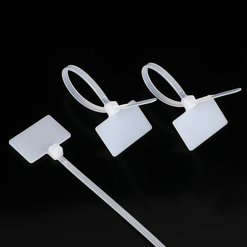 Hot Sale 3*120 Nylon Self-locking Marking Easy Marker Plastic Labels Cable Tag Zip Ties