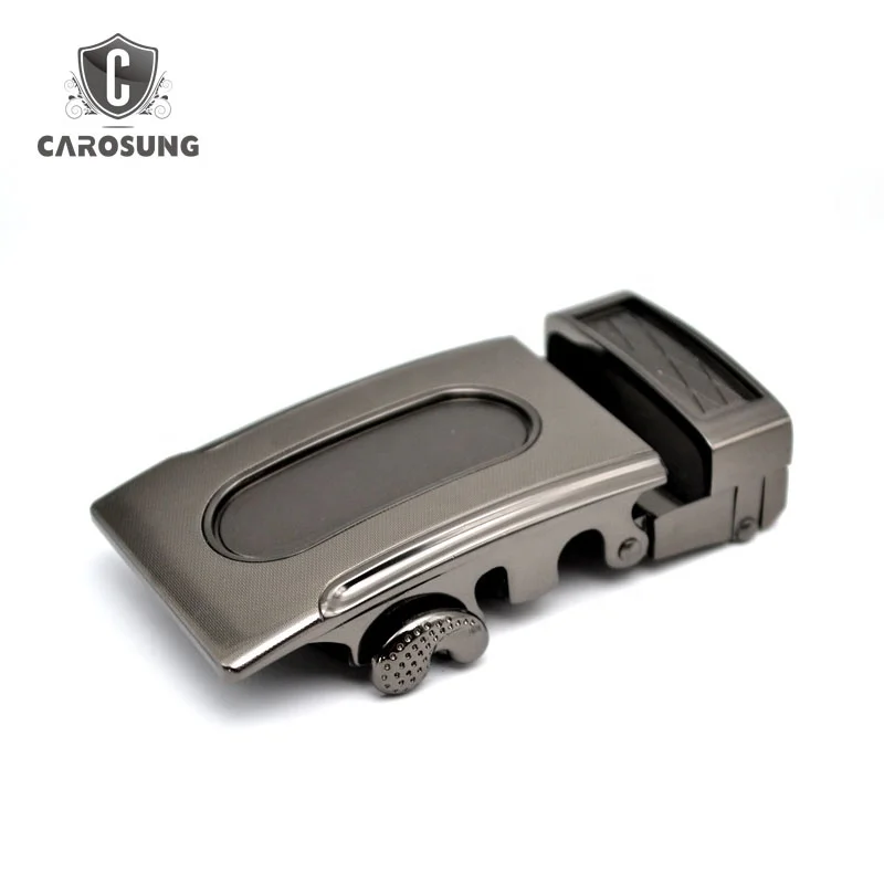 Carosung manufacturers gunmetal business automatic ratchet metal men belt buckle for leather belt