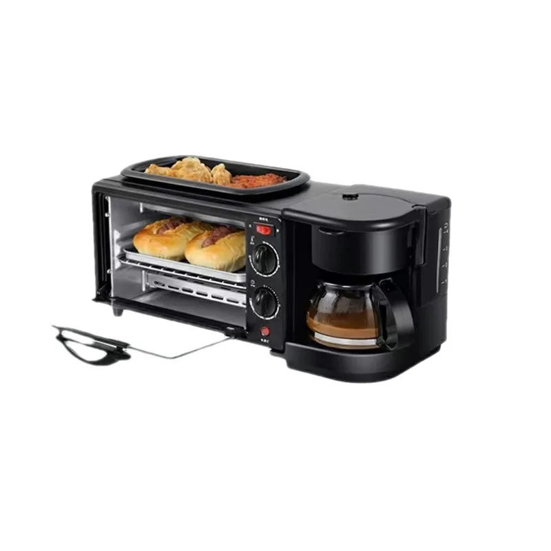 3-in-1 multi-function breakfast machine Custard tart Toaster Toaster Mini Oven Coffee maker