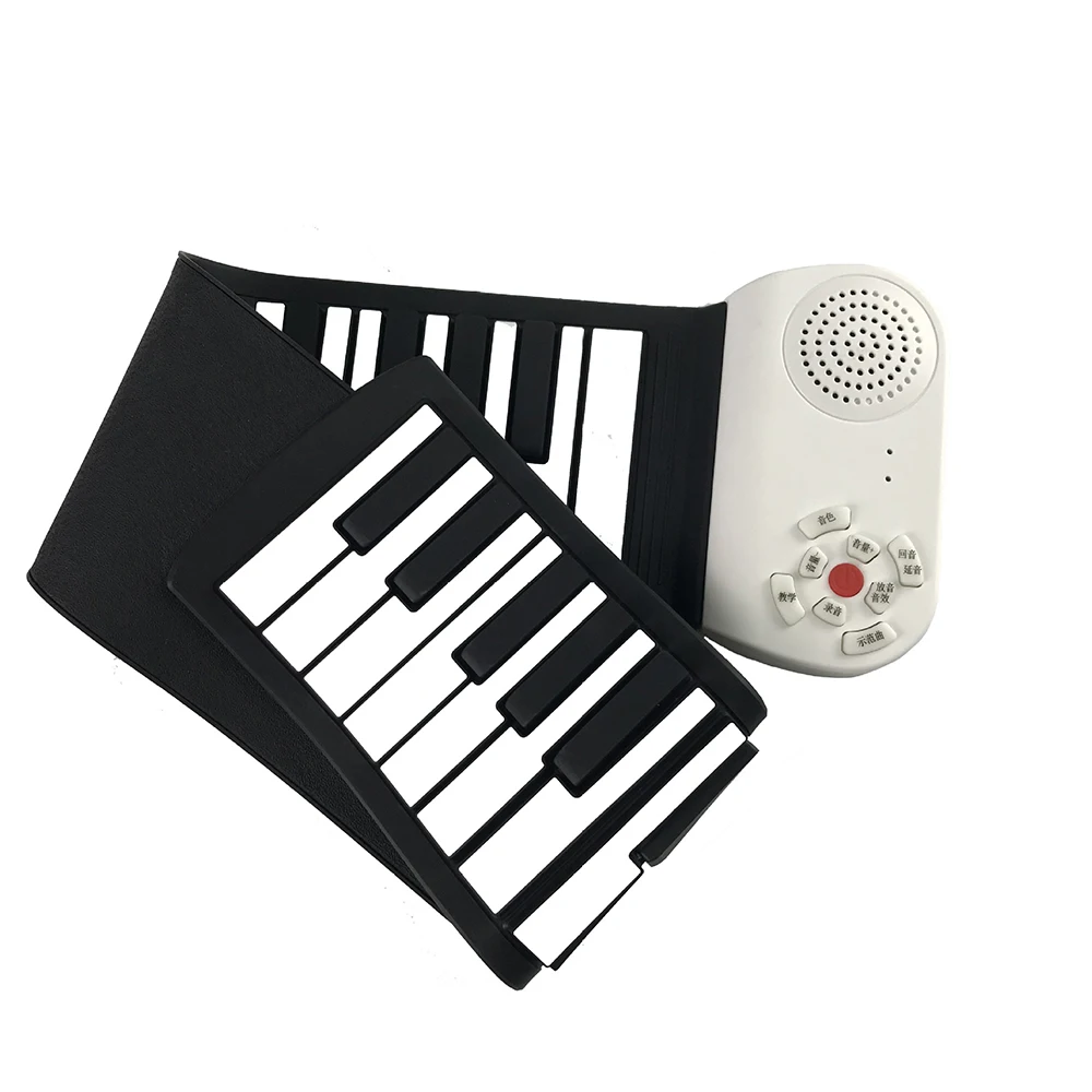 Portable Educational Toy Music Instrument Children Roll up Flexible Digital Electronic Piano With USB 49 Keys Silicone Keyboard