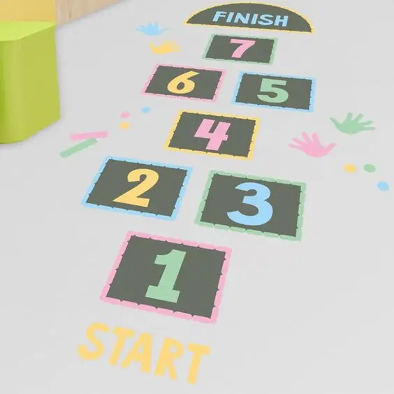 Custom Floor Puzzles for Kids Hopscotch Game Stickers for Classroom and  Home