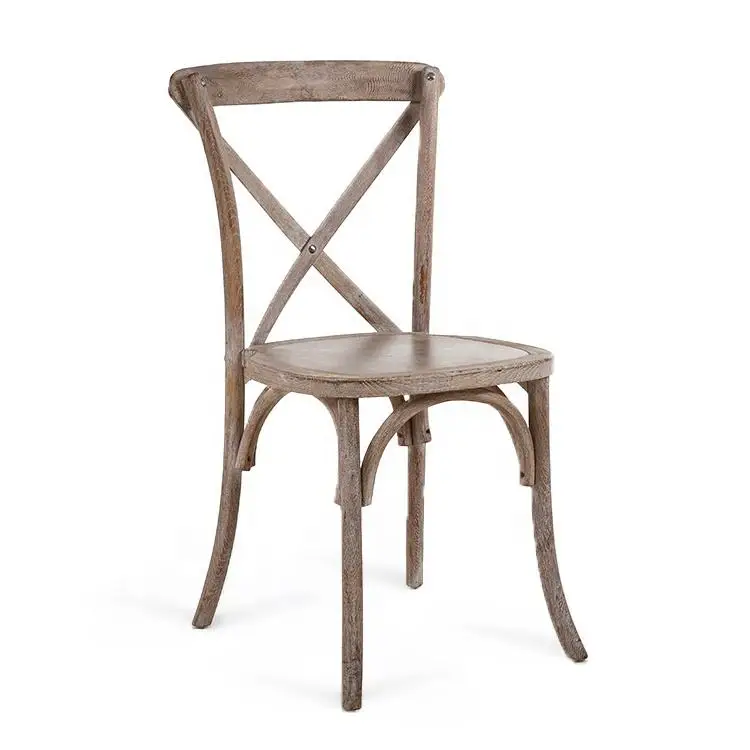 High Quality Wood Stackable Banquet Party Wedding Wood Chair Crossback Wooden Chairs