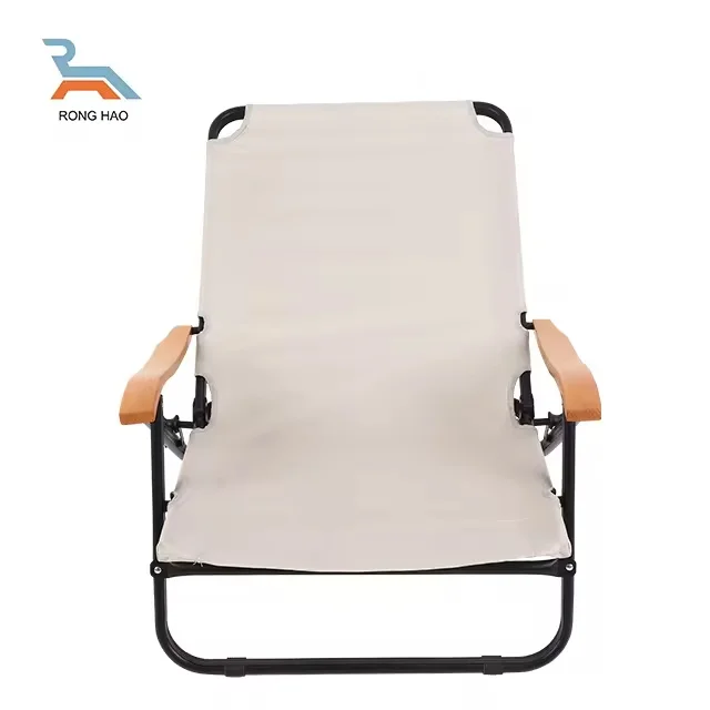 High Quality Outdoor Portable Four-position Adjustable Backrest with Pillow Folding Beach Chairs