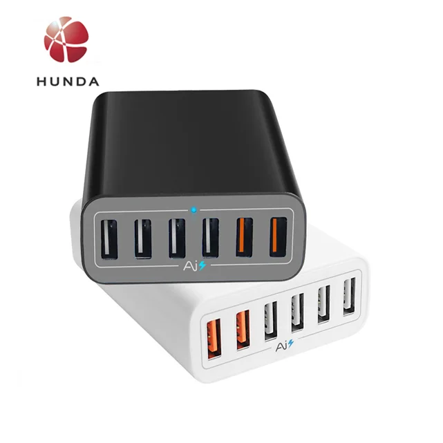  Оптовая продажа универсальное автомобильное зарядное устройство с Мульти usb адаптер для телефонов и планшетов портативный 6 порт QC3.0 60 Вт телефон зарядного устройства