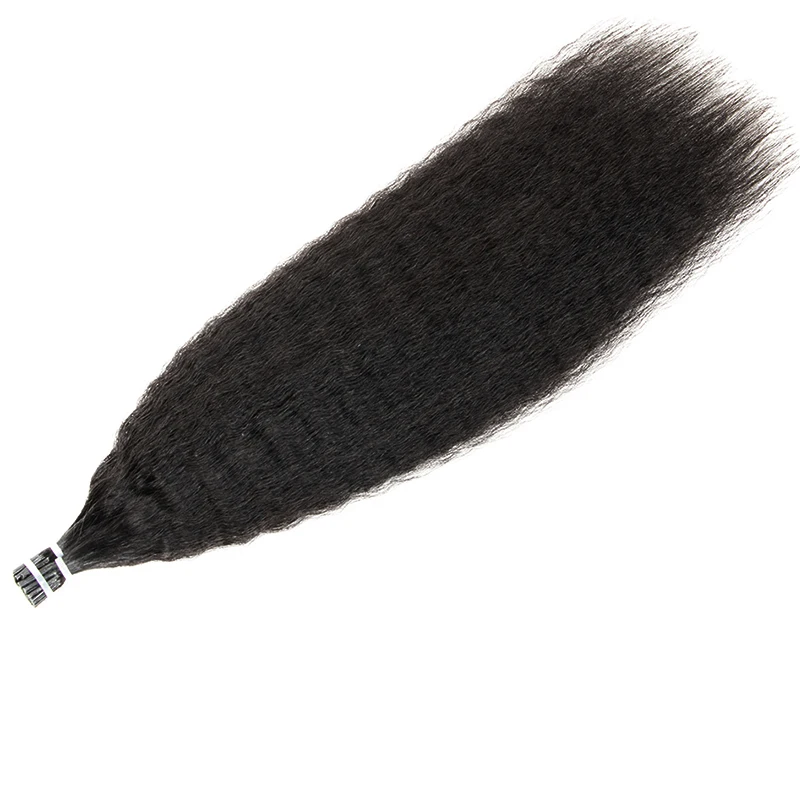 I Tip Stick  virgin Brazilian Human Hair Kinky curly Straight Stick tip loop Ring Link Virgin Hair Extensions I tip Hair