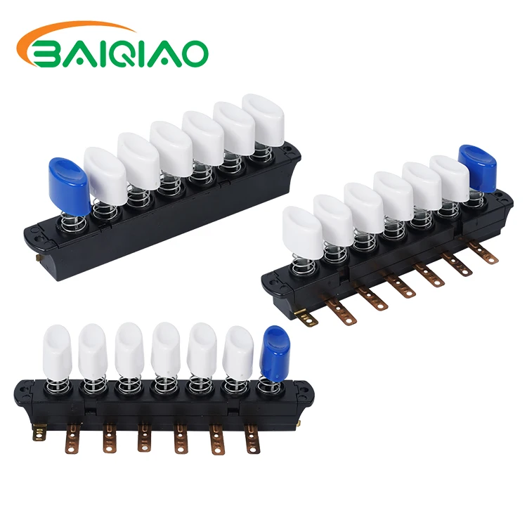 High Durability Home Appliances Mixer Blender Parts Electronic 7 Position Push Button Switch