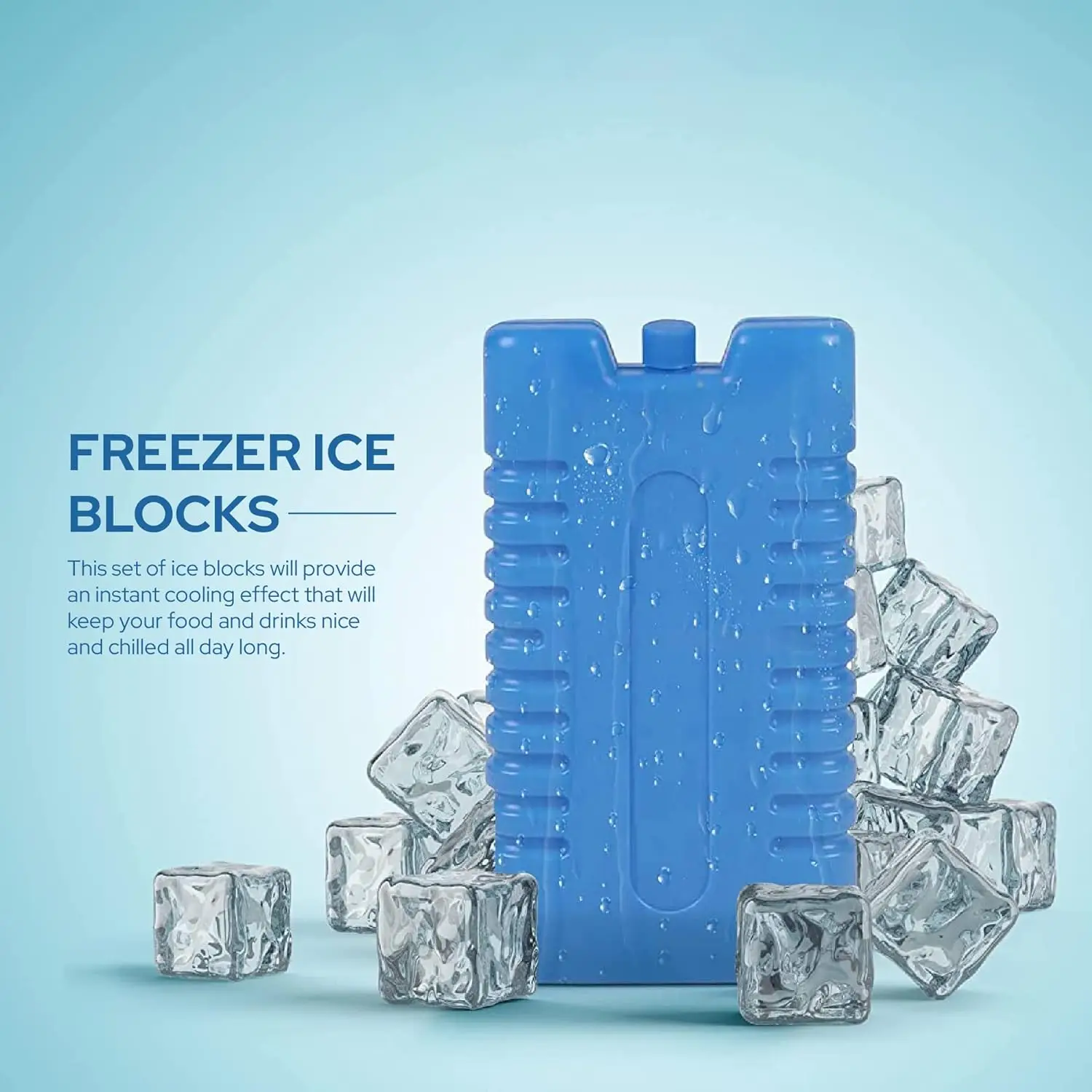 Portable Ice Bricks Ice Block Freezer Ice Packs For Cool Lunch Box Outdoor Camping Picnic