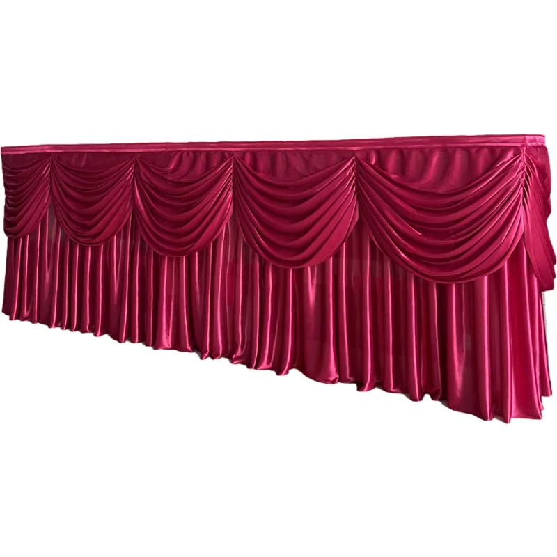 Плиссированная атласная двойная драпированная скатерть