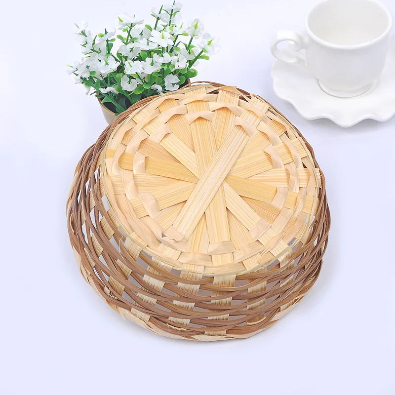 Portable Handmade Rattan Storage Container Houseware Bamboo Woven Gift Storage Basket With Plastic Liner